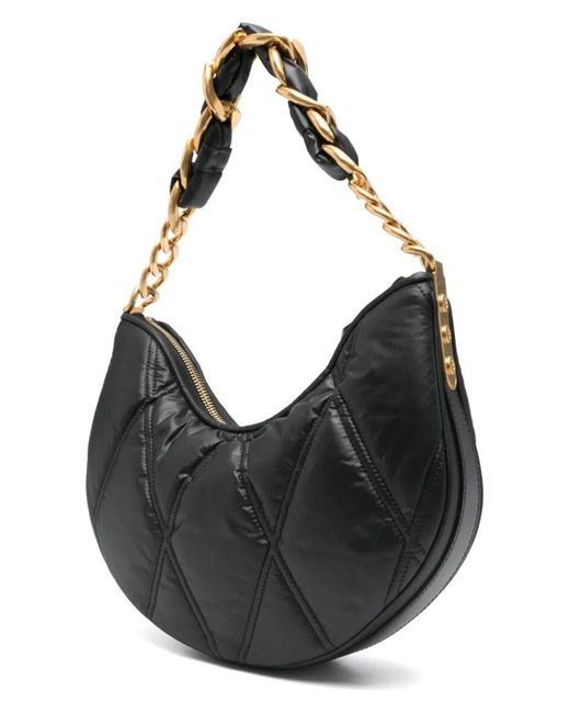 【Balmain】1945 SOFT MOON BAG-GRID QUILTED NYLON◆EN1BQ954TN Balmain 1945 Soft Moon Bag-Grid Quilted Nylon in Black | Lyst