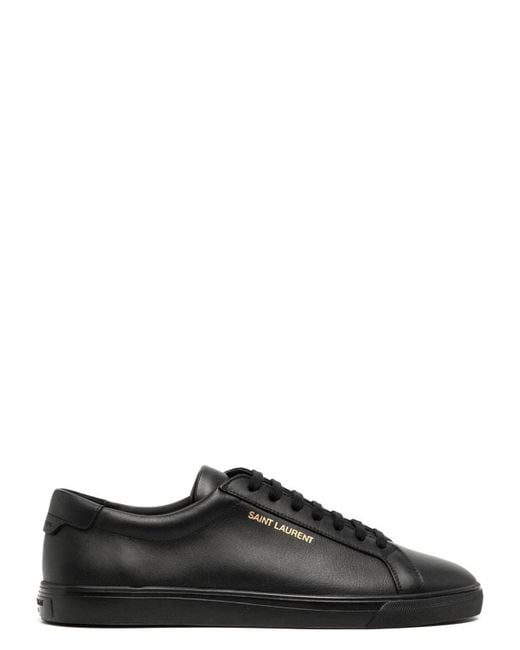 Saint Laurent Black Andy Leather Sneakers for men