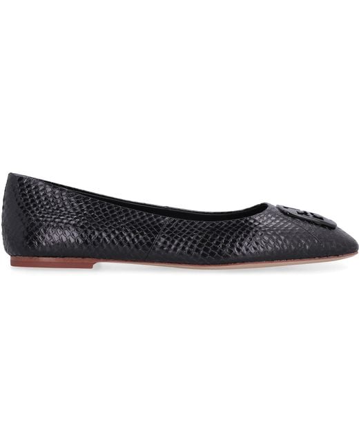 tory burch georgia snakeskin ballet flat