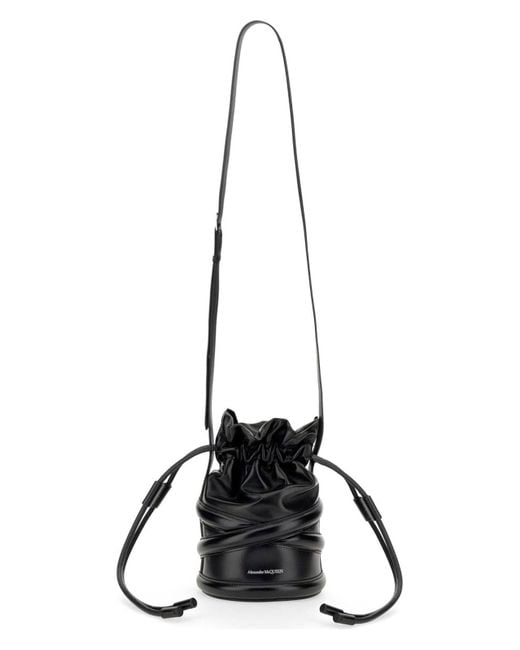 Alexander McQueen Black The Soft Curve Bag