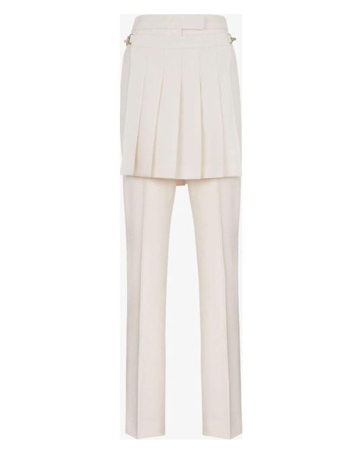 パンツ FENDI IVORY WOOL BLEND PANT Fendi Ivory Wool Blend Pant | Grailed