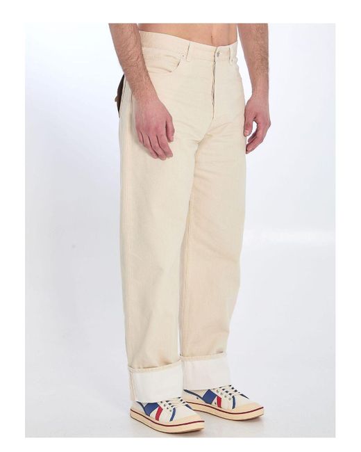 Bottega Veneta Natural Turned Up Jeans for men