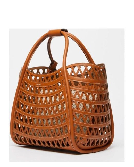 Max Mara Brown Marinesweaving Handbag