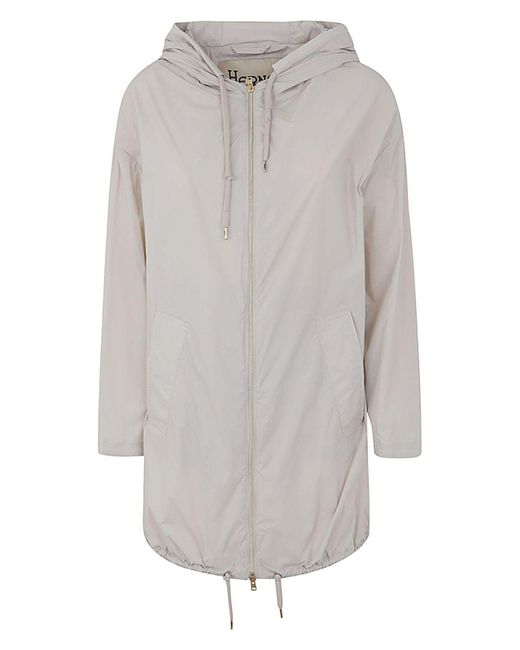 Herno Gray Stretch Maxi Bomber