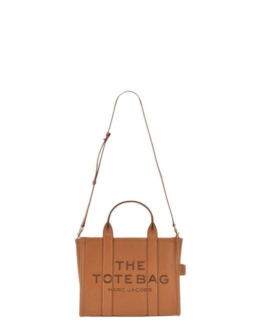 Marc Jacobs Brown Leather Medium The Tote Bag Handbag