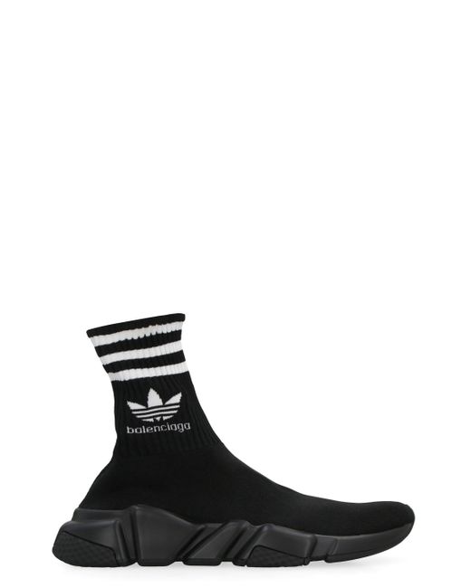 Balenciaga X Adidas -speed Trainers Knitted Sock-sneakers in Black for Men  | Lyst