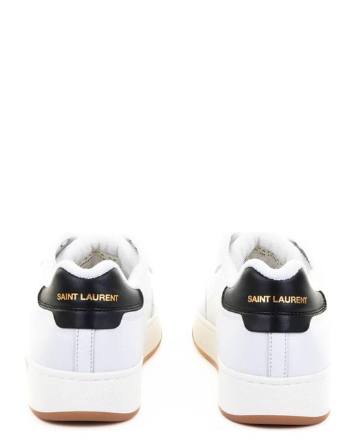 Saint Laurent White Sl/61 Leather Sneakers for men