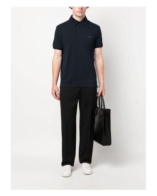 Etro Black Polo Roma T-Shirt for men