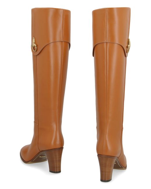 Gucci Jeanne Embellished Knee Boots