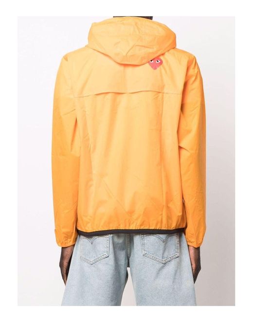 COMME DES GARÇONS PLAY Orange X K Way Pullover Hooded Jacket for men