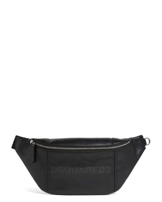 DSquared² Gray Leather Belt Bag for men