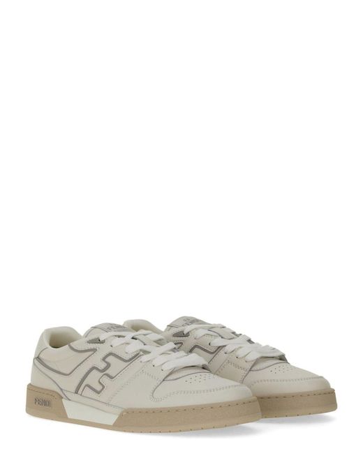Fendi White Match Sneaker for men