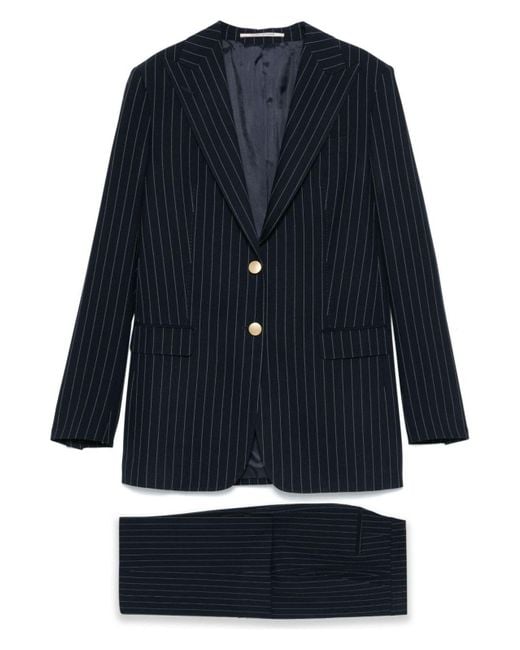 Tagliatore Blue Striped Single-Breasted Suit