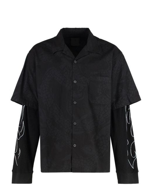 Givenchy Black Cotton Shirt for men