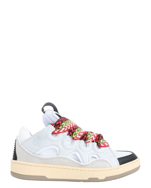 Lanvin White Curb Sneakers