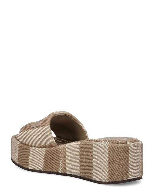 Fendi Brown Baguette Sandal