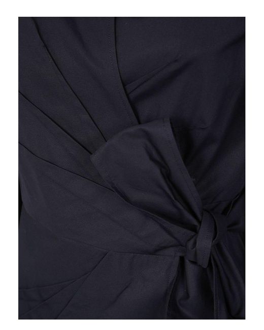 Max Mara Agrume Popeline Long Dress in Blue | Lyst UK