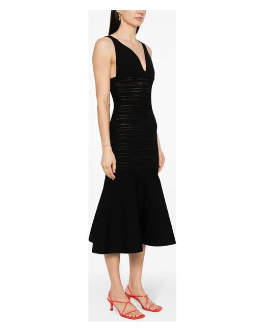 Victoria Beckham Black Frame Straps Dress