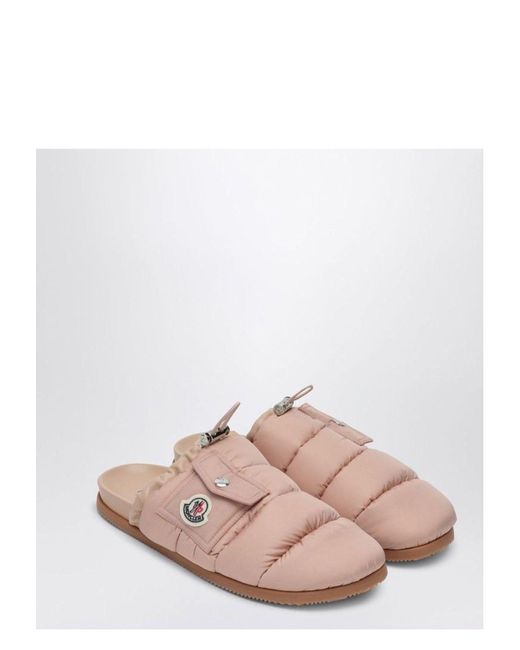 Moncler Pink Nylon Mule Mon Pocket