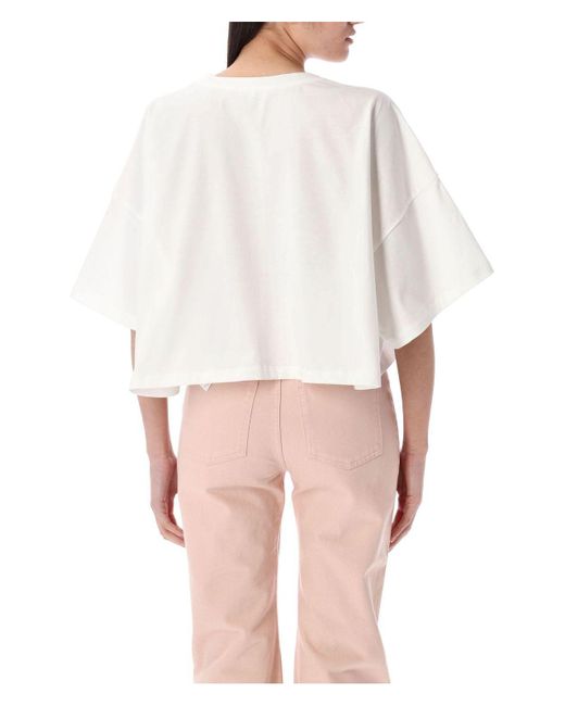 Chloé White Tshirt Logo