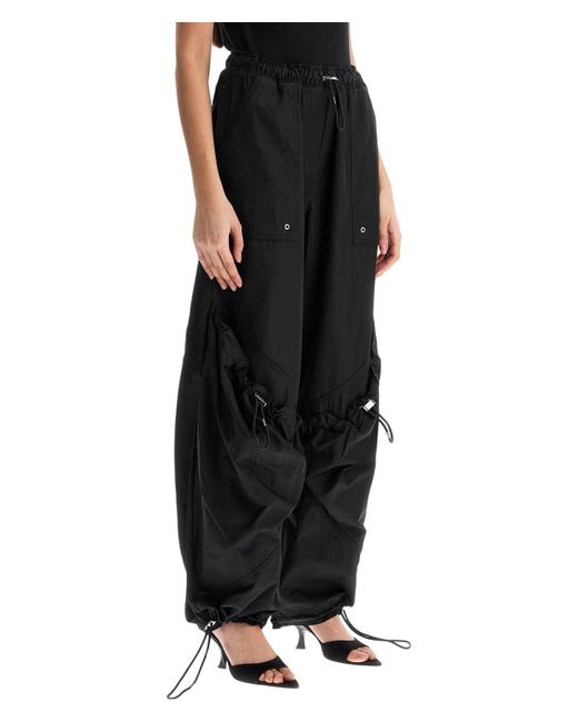 The Attico Black Polyester Cargo Pant