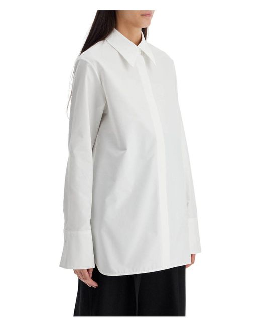 Jil Sander White Poplin Shirt For