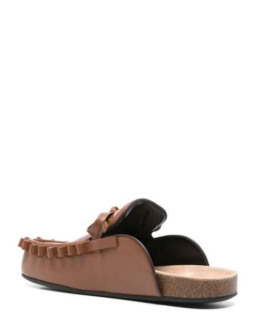 J.W. Anderson Brown Ruffle Loafer W