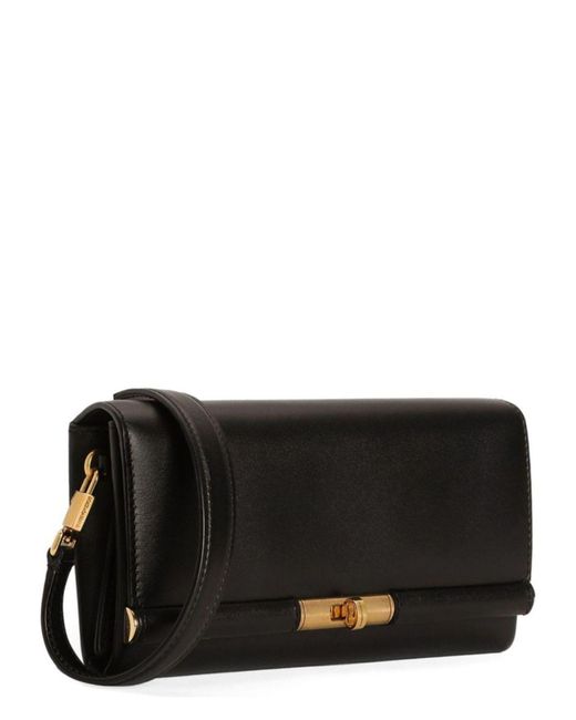 Dolce & Gabbana Black Marlene Leather Wallet Bag