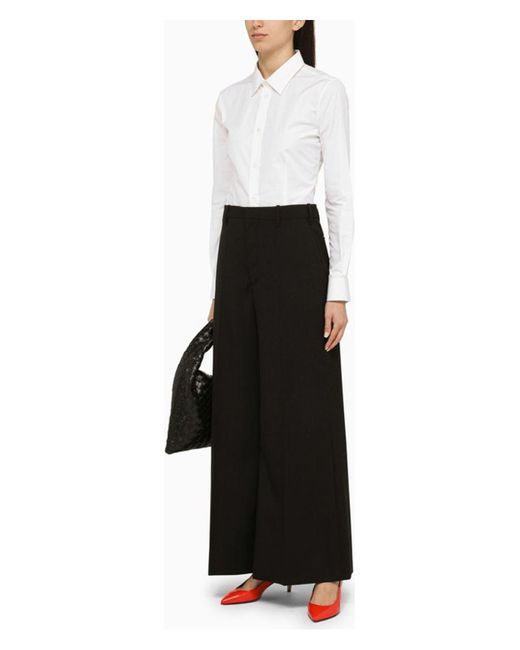 パンツ MARNI BLACK WOOL PALAZZO TROUSERS Marni Black Wool Palazzo Trouser – LOZURI®