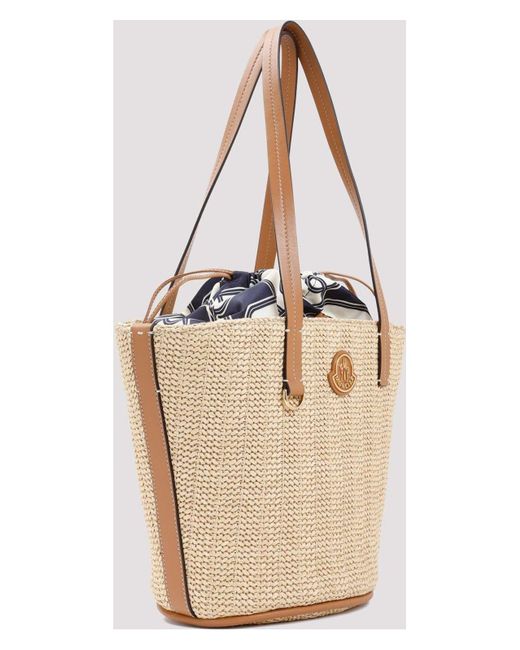 【MONCLER】HUBBA SMALL RAFFIA BAG Moncler Small Hubba Raffia Tote Bag | Neutrals | FARFETCH