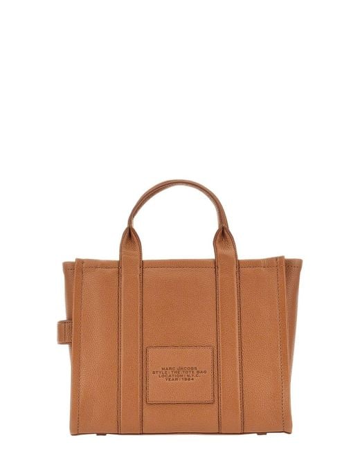 Marc Jacobs Brown Leather Medium The Tote Bag Handbag