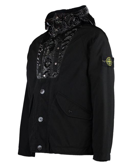 Stone Island Black Techno Fabric Jacket for men