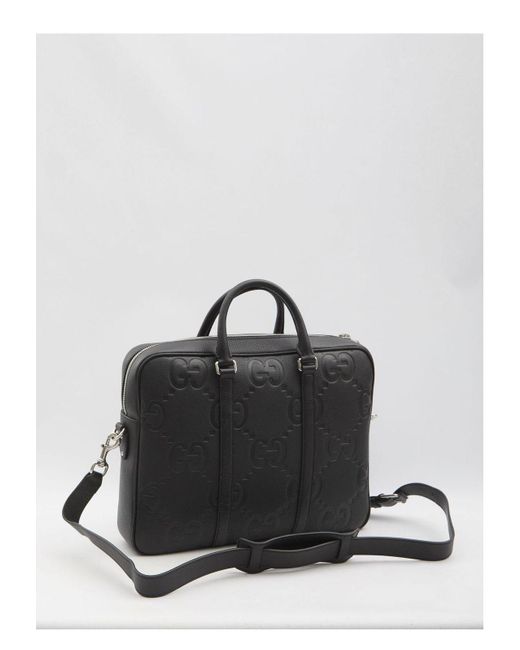 Gucci Gray Jumbo Gg Document Holder for men