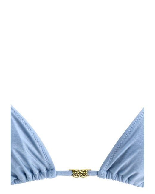 【関税込み】Ganni \"Blue String\" bikini top Ganni Blue String' Bikini Top In Light Blue - 24% Off
