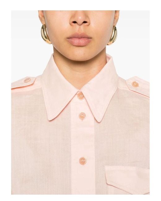 Zimmermann Pink Illuminate Utility Shirt