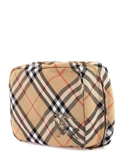 Burberry Gray Nova Check Travel Bag for men