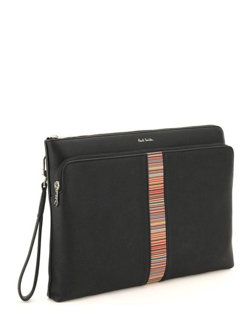 Paul Smith Black Leather Document Bag for men