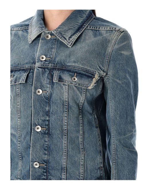 Rick Owens Blue Trucker