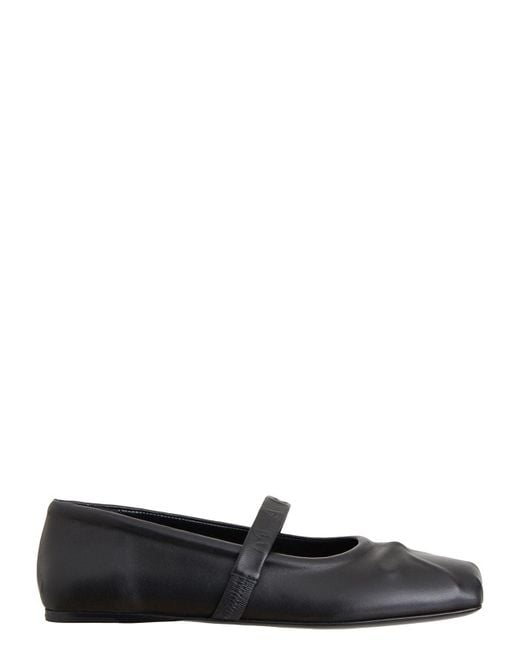 Marni White Mary Jane Leather Ballerina