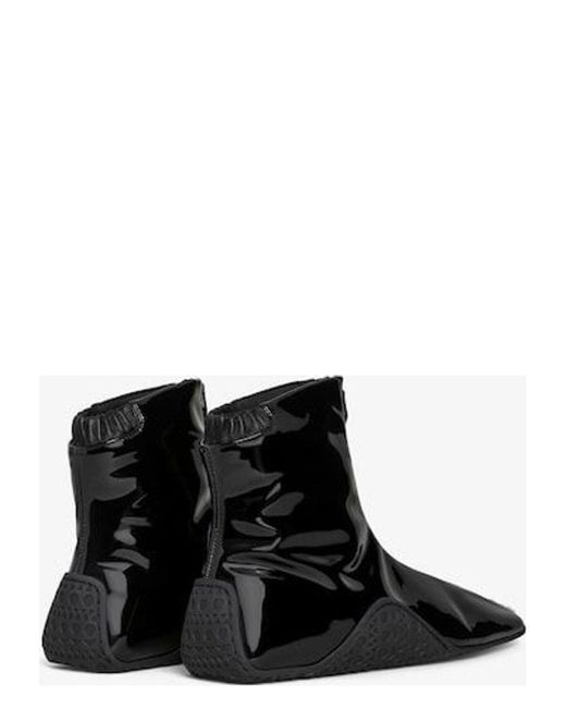 Alaïa Black The Patent Fabric Stretch Sneaker
