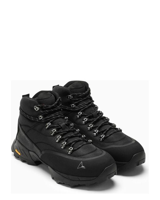 Roa Black Lace-Up Boot for men
