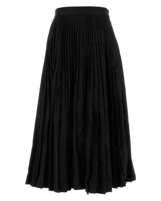 スカート BALENCIAGA Long wool skirt Black  773547TPT24 Wool skirt BALENCIAGA 773547 TPT241000 - Ancote