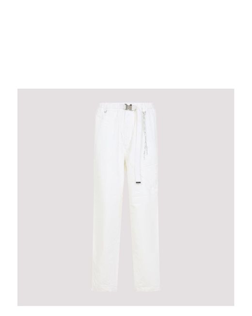 Mastermind Japan White Regular Fit Belted Easy Pants for men