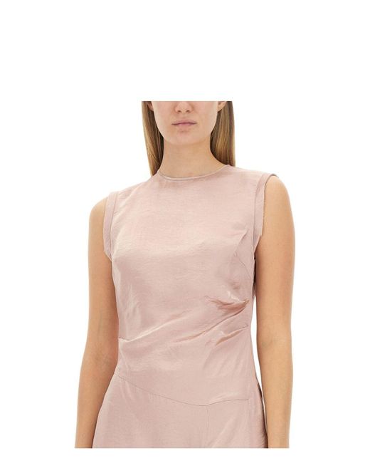 Acne Pink Satin Dress