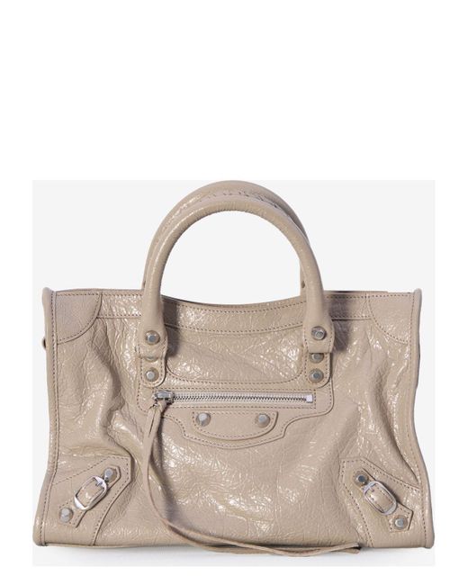 Balenciaga Le City Small Tote Bag Stone in Natural | Lyst