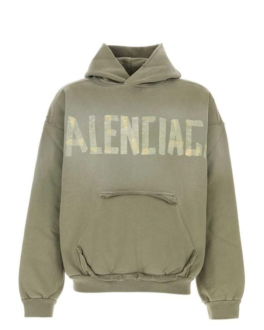Balenciaga Green Sage Cotton Sweatshirt for men
