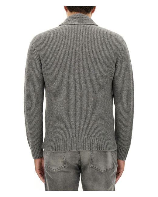 Tom Ford Gray Cashmere And Silk Cardigan for men