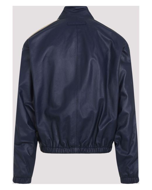 Marni Blue Ovine Leather Jacket for men