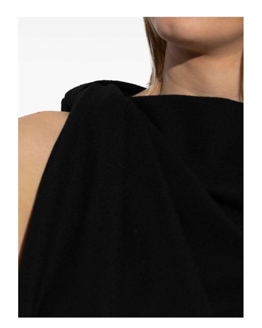 Alexander McQueen Black Elegant 100% Wool Dress
