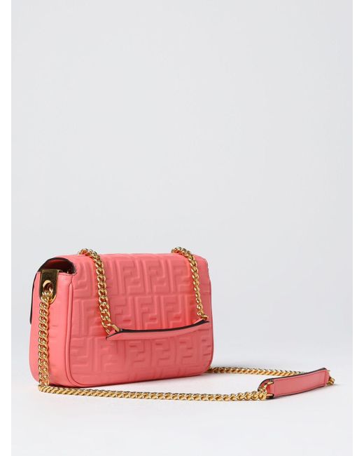 Baguette - Pink nappa leather bag